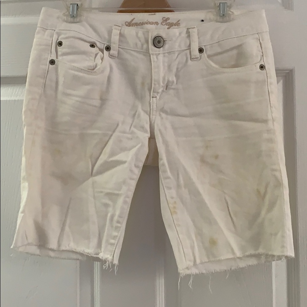 bermuda white jean short